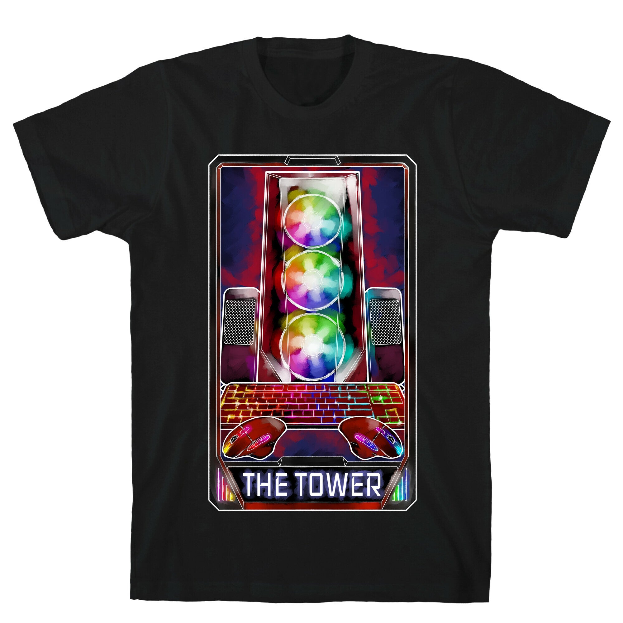 The Gaming Tower Tarot Card T-Shirt